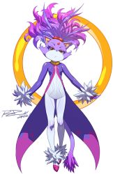 Rule 34 | 10s, 1girl, 2012, animal ears, blaze the cat, body fur, cat, cat ears, cat tail, dated, full body, furry, furry female, long hair, parody, purple hair, rat rage, ring (sonic), robaato, sega, shoes, signature, simple background, solo, sonic (series), style parody, tail, white background, yellow eyes