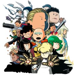 Rule 34 | blonde hair, charlie brown, cyborg, image sample, md5 mismatch, meow neuron, multiple boys, multiple girls, one-punch man, parody, peanuts (comic), pixiv sample, snoopy