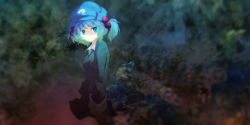 Rule 34 | 1girl, blue eyes, blue hair, colorized, female focus, hair bobbles, hair ornament, hat, highres, kawashiro nitori, matching hair/eyes, melisaseventeen, murasin, short hair, solo, touhou, twintails, two side up