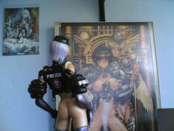 Rule 34 | 1boy, 4girls, :d, angel wings, artist name, ass, blonde hair, blue eyes, bottomless, grabbing another&#039;s breast, breasts, breasts out, brown hair, castlevania (series), castlevania: harmony of dissonance, clenched teeth, cybergirls, cyberpunk, elbow gloves, figure, fingerless gloves, from behind, garrison cap, garter straps, gloves, grabbing, grabbing from behind, hair between eyes, hands on thighs, hat, headband, highleg, highleg panties, holding, juste belmont, kojima ayami, konami, large breasts, loincloth, lydie elranger, multiple girls, naughty face, nipples, no bra, no panties, non-web source, open clothes, open mouth, open shirt, panties, photo (medium), police, police uniform, policewoman, poster (object), shirou masamune, shirt, short hair, silver hair, skinny, smile, spread legs, staff, standing, teeth, thighhighs, turtleneck, underwear, uniform, white panties, wings, yuri