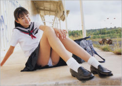 Rule 34 | 1girl, asian, highres, panties, photo (medium), school uniform, serafuku, shihono ryo, shihono ryou, solo, underwear
