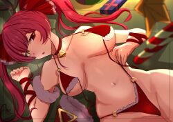 Rule 34 | 1girl, :o, absurdres, antlers, bell, bikini, bikini pull, box, breasts, breasts apart, candy, candy cane, choker, christmas, clothes pull, commentary request, deer antlers, food, gift, gift box, groin, hat, heterochromia, highres, hololive, horns, houshou marine, jingle bell, large breasts, long hair, lying, navel, neck bell, o-ring, o-ring bikini, on back, open mouth, pulled by self, raised eyebrows, red bikini, red choker, red eyes, red hair, red ribbon, revision, ribbon, santa bikini, santa hat, shadow, solo, star (symbol), stomach, strap gap, strap pull, swimsuit, thigh gap, twintails, untied bikini, unworn hat, unworn headwear, virtual youtuber, yellow eyes, yuzu vt