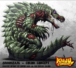 Rule 34 | blood, colossal kaiju combat, giant, giant monster, glowing, grimmgarl, kaijuu, matt frank, monster, sunstone games, zombie