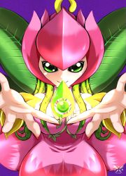 Rule 34 | 1girl, crests (digimon), digimon, fairy, highres, lilimon, monster girl, petals, plant, plant girl, solo, thorns