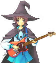 Rule 34 | 00s, electric guitar, guitar, instrument, mustang (guitar), nagato yuki, solo, suzumiya haruhi no yuuutsu, witch