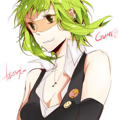 Rule 34 | bad id, bad pixiv id, glasses, gumi, hatsuko, musical note, solo, tagme, vocaloid