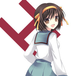 Rule 34 | 00s, 1girl, school uniform, serafuku, solo, suzumiya haruhi, suzumiya haruhi no yuuutsu, takase kanan