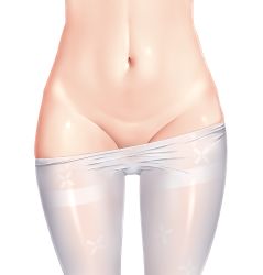 Rule 34 | 1girl, barbara (genshin impact), close-up, clothes pull, female focus, genshin impact, groin, highres, navel, no panties, pantyhose, pantyhose pull, print pantyhose, simple background, solo, standing, thighband pantyhose, thighs, white background, white pantyhose, z282g