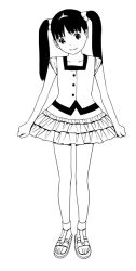 Rule 34 | 1girl, dress, greyscale, monochrome, sisterism (manga), sketch, solo, traditional media, yoshitomi akihito