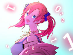 Rule 34 | 1girl, artist request, blue eyes, digimon, digimon story: cyber sleuth, red hair, shiramine nokia, smile, twintails