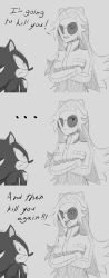 Rule 34 | 1boy, 1girl, absurdres, angry, breasts, comic, crossed arms, eggma&#039;am, foolyghouly, genderswap, genderswap (mtf), glasses, gloves, goggles, goggles on head, hand gesture, highres, long hair, long sleeves, looking at viewer, meme, open mouth, shadow the hedgehog, skirt, smile, smug, snapcube, solo, sonic (series), tagme, white gloves, wide hips, zipper