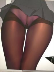 Rule 34 | 1girl, black dress, close-up, crotch seam, dress, fate/grand order, fate (series), gusset, lace, lace-trimmed panties, lace trim, mash kyrielight, obiwan, panties, panties under pantyhose, pantyhose, photo (medium), pink panties, short dress, solo, stylus, thighband pantyhose, thighs, underwear, unfinished