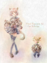 Rule 34 | 00s, 1girl, androgynous, animal ears, cat ears, final fantasy, final fantasy xi, mithra (ff11), tarutaru, thighhighs
