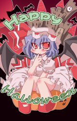 Rule 34 | 1girl, bat wings, female focus, halloween, happy halloween, muuba, remilia scarlet, solo, touhou, wings