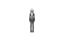 Rule 34 | 1girl, caffein, cyber diver (vocaloid), from behind, greyscale, long hair, long sleeves, monochrome, pants, solo, sweater, vocaloid, white hair, yowane haku