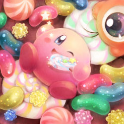 Rule 34 | 1boy, candy, food, highres, kirby, kirby (series), male focus, nintendo, solo