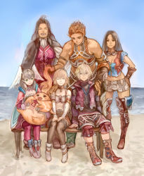 Rule 34 | 3838383, 3boys, 3girls, ^ ^, bad id, bad pixiv id, beach, boots, closed eyes, day, dunban (xenoblade), closed eyes, fiora (xenoblade), melia antiqua, multiple boys, multiple girls, nintendo, open mouth, outdoors, reyn (xenoblade), riki (xenoblade), sharla (xenoblade), shulk (xenoblade), sitting, sky, smile, thighhighs, water, xenoblade chronicles 1, xenoblade chronicles (series)
