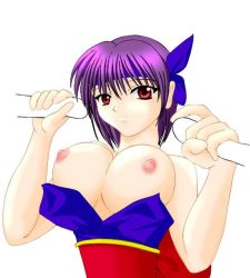 Rule 34 | 1girl, ayane (doa), breasts, dead or alive, handjob, invisible penis, large breasts, nipples, penis, solo focus, tecmo