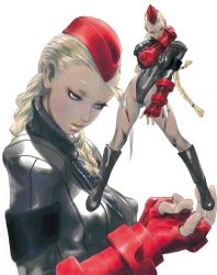 Rule 34 | 1girl, blonde hair, breasts, cammy white, highres, solo, street fighter, yasuda akira