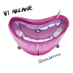 Rule 34 | arcane: league of legends, arcane vi, artist name, fangs, league of legends, lip piercing, mouth focus, open mouth, piercing, pink lips, scar, scar on face, scar on mouth, simple background, teeth, tongue, tongue piercing, vi (league of legends), white background, wuzeirou