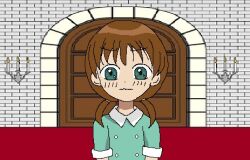 Rule 34 | 1girl, blue eyes, brown hair, daimon chika, digimon, digimon savers, female focus, low twintails, lowres, solo, twintails