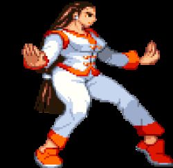 Rule 34 | animated, animated gif, chinese clothes, crane (martial masters), fighting stance, idle animation, long hair, lowres, martial masters, pixel art, tiptoes