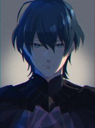 Rule 34 | 1boy, armor, black armor, blue eyes, blue hair, byleth (fire emblem), byleth (male) (fire emblem), fire emblem, fire emblem: three houses, highres, jinta (mogimogi418), looking at viewer, nintendo, short hair, simple background, solo