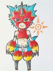 Rule 34 | 1boy, belt, crests (digimon), digimon, fladramon, lowres, male focus, mask, personification, solo
