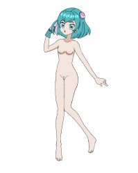 Rule 34 | 1girl, barefoot, completely nude, female focus, full body, hagoromo lala, looking at viewer, nude, precure, solo, star twinkle precure