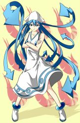 Rule 34 | blue eyes, blue hair, hayabusa aoi, ikamusume, shinryaku! ikamusume, solo, tentacle hair, tentacles