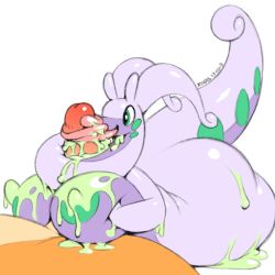 Rule 34 | 1boy, 1girl, 2017, arms up, artist name, ass, between breasts, breasts, breasts squeezed together, creatures (company), dated, dragon, dragonite, erection, fellatio, game freak, gen 1 pokemon, gen 6 pokemon, goodra, green eyes, hetero, huge breasts, long tongue, lying, nintendo, nipples, no humans, nude, on back, on stomach, open mouth, oral, paizuri, penis, plump, pokemon, pokemon (creature), pokemon rgby, pokemon xy, shiny skin, simple background, smile, tail, text focus, tongue, tongue out, tonguejob, uncensored, white background, xylas
