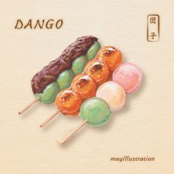 Rule 34 | commentary, commentary request, dango, food, food focus, may illust5, mixed-language commentary, no humans, original, sanshoku dango, simple background, stick, sweets, wagashi