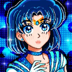 Rule 34 | bishoujo senshi sailor moon, mizuno ami, pixel art, retro artstyle, sailor mercury