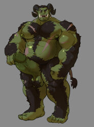 Rule 34 | 1boy, absurdres, bara, beard stubble, belly, biceps, body fur, calf, colored skin, completely nude, cracked tusk, curled horns, earrings, eatbrain (friendly unit93), erection, facial hair, foot hair, full body, girthy penis, green skin, hairy, highres, horn ornament, horn ring, horns, huge eyebrows, huge pectorals, huge penis, jewelry, knuckle hair, large feet, large hands, male focus, male pubic hair, mature male, monster boy, muscular, muscular male, navel, navel hair, nipples, nude, one eye closed, open mouth, orc, original, penis, pointy ears, pubic hair, satyr, scar, scar across eye, scar on arm, scar on stomach, scars all over, sharp teeth, single earring, solo, standing, stomach, strongman waist, stubble, tachi-e, teeth, thick arm hair, thick chest hair, thick leg hair, thick navel hair, thick thighs, thighs, too many, scars all over, tooth earrings, tusks, uncensored, veins, veiny penis, very hairy