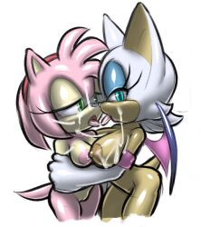 Rule 34 | 2girls, amy rose, animal ears, animal nose, bat ears, bat girl, bat wings, blue eyes, blue eyeshadow, body fur, breasts, cleft of venus, cowboy shot, cropped legs, cum, cum on body, cum on breasts, cum on upper body, elbow gloves, eyeshadow, facial, female focus, french kiss, from side, furry, furry female, furry with furry, gloves, green eyes, hairband, half-closed eyes, highres, hug, kiss, large breasts, looking at another, looking at viewer, makeup, medium breasts, multiple girls, nipples, nude, open mouth, pink fur, pink hair, pink wings, profile, pussy, red hairband, rockthebull, saliva, saliva trail, shiny skin, short hair, sidelocks, simple background, sketch, sonic (series), standing, tail, tongue, tongue out, white background, white fur, white gloves, white hair, wings, yuri