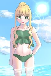 1girl artist_request blonde_hair dei_matsuri kimi_no_koto_ga_dai_dai_dai_dai_daisuki_na_100-nin_no_kanojo long_hair smile swimsuit