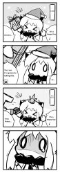 Rule 34 | &gt; &lt;, 0 0, 10s, 1girl, 4koma, :d, > <, absurdres, abyssal ship, ahoge, box, bullying, christmas, comic, closed eyes, gift, gift box, hair ornament, hard-translated, hat, highres, hishimochi, holding, horns, kantai collection, long hair, mittens, monochrome, northern ocean princess, nuu (nu-nyu), open mouth, santa hat, sketch, smile, t-head admiral, third-party edit, translated, trembling, xd