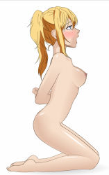 Rule 34 | 1girl, blonde hair, blue eyes, breasts, miyazono kawori, nude, ponytail, shigatsu wa kimi no uso