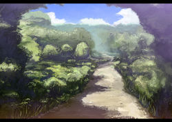 Rule 34 | bad id, bad pixiv id, forest, highres, letterboxed, nature, road, ryouma (galley), scenery