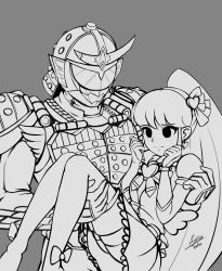 Rule 34 | 10s, 1boy, 1girl, absurdres, aino megumi, airisubaka, armor, blush, brooch, carrying, crossover, cure lovely, dress, greyscale, happinesscharge precure!, heart, heart brooch, helmet, highres, kamen rider, kamen rider gaim, kamen rider gaim (series), lineart, long hair, md5 mismatch, monochrome, ponytail, precure, princess carry, resolution mismatch, source smaller, wide ponytail