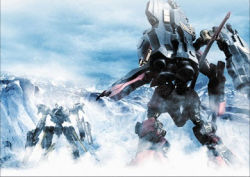 Rule 34 | armored core, armored core: brave new world, back, from software, lowres, mecha, nineball, nineball seraph, no humans, outdoors, robot, snow