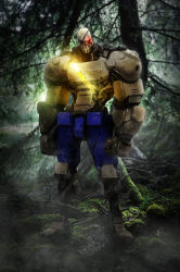 Rule 34 | 1boy, android, bosslogic, capcom, derivative work, highres, male focus, mecha, mechanization, photorealistic, real steel, realistic, robot, sagat, science fiction, solo, street fighter