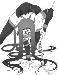 Rule 34 | 00s, 1girl, dress, face, fate/stay night, fate (series), greyscale, medusa (fate), medusa (rider) (fate), monochrome, solo, strapless, strapless dress, thighhighs, yamaguchi homupe