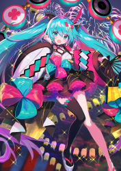 Rule 34 | 1girl, aqua eyes, aqua hair, asymmetrical legwear, asymmetrical sleeves, black thighhighs, blunt bangs, bow, choker, commentary, criss-cross halter, drum, fireworks, folding fan, full body, hair ornament, hairclip, halterneck, hand fan, hatsune miku, hatsune miku graphy collection, hayama eishi, headphones, headset, holding, holding fan, instrument, japanese clothes, kimono, lantern, long hair, looking at viewer, magical mirai miku, magical mirai miku (2020 summer), mismatched sleeves, night, open mouth, pink sleeves, sandals, single thighhigh, smile, solo, sparkle, speaker, thighhighs, twintails, uneven legwear, very long hair, vocaloid, white sleeves, wide sleeves, yukata, zouri