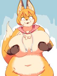 Rule 34 | 1girl, brown eyes, fox, furry, furry female, highres, open mouth, orange hair, short hair, solo, squarewave, sweater