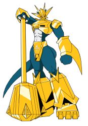 Rule 34 | armor, digimon, digimon (creature), dragon boy, magnamon, muscular, muscular male, original, solo, tail