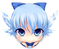 Rule 34 | 1girl, :&gt;, amau (kosmos), bad id, bad pixiv id, barefoot, blue eyes, blue hair, bow, cirno, close-up, embodiment of scarlet devil, foreshortening, from above, frown, hair bow, looking at viewer, matching hair/eyes, perspective, pout, short hair, solo, touhou, wings