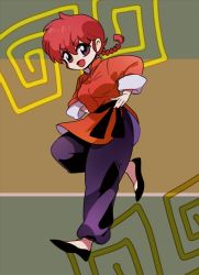Rule 34 | 1girl, bad id, braid, chinese clothes, gender request, genderswap, oiocsan33, open mouth, purple eyes, ranma-chan, ranma 1/2, red hair, saotome ranma, single braid, tangzhuang