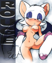 Rule 34 | animal ears, bat wings, boots, breasts, cleft of venus, furry, gloves, large breasts, nipples, nude, pussy, rouge the bat, sonic (series), uncensored, wings