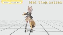 Rule 34 | 1girl, 3d, animal ears, animated, audible music, audible speech, commentary, coyote (kemono friends), dancing, english audio, english commentary, gloves, headset, kemono friends, kemono friends v project, livestream, looking at viewer, video, necktie, official art, outdoors, shirt, skirt, solo, sound, tail, video, virtual youtuber, waving